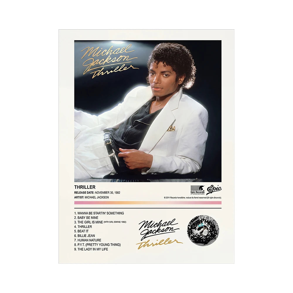 Michael Jackson  Album Covers Printing Wall Paintings