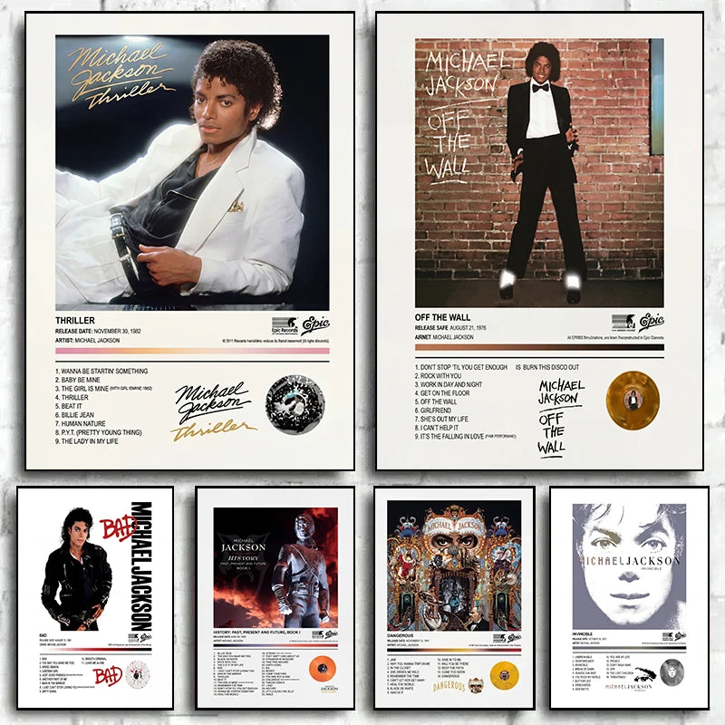 Michael Jackson  Album Covers Printing Wall Paintings