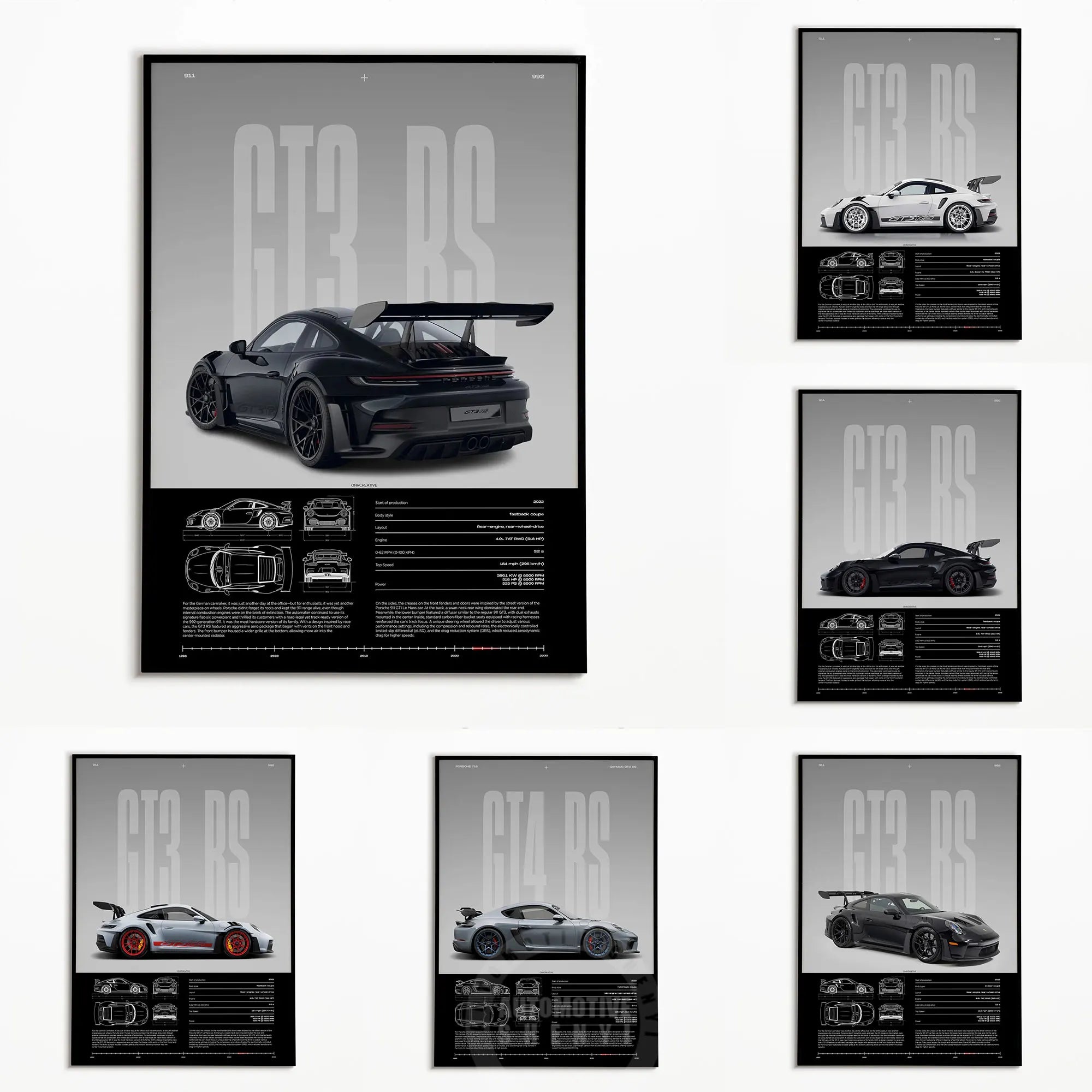 Minimalist GTS3 RS Wall Posters